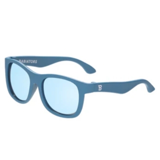 Babiators Polarizado Navigator: Midnight Blue | Light Blue Mirrored Lenses | 3-5 años