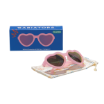 Babiators Polarized Hearts I Frosted Pink I Purple Mirrored Lenses I 6+ años